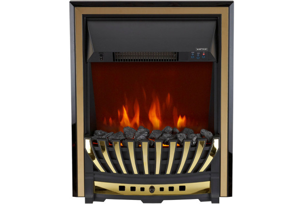 Электрокамин с классическим очагом 2D Royal Flame Oxford с очагом Aspen Gold/Black
