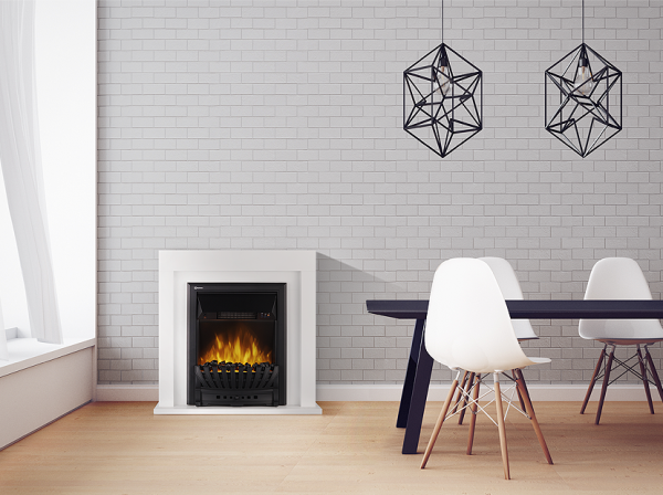 Классический портал для камина Firelight Simple Classic белый мрамор