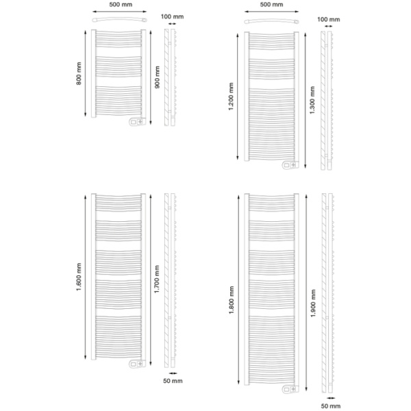 Электрический полотенцесушитель ROINTE TOALLERO CROMO 750 (STE075SEC2)